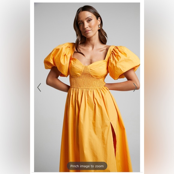 Showpo RAIZA mid maxi dress in orange - size US 6 (M) - Picture 3 of 5